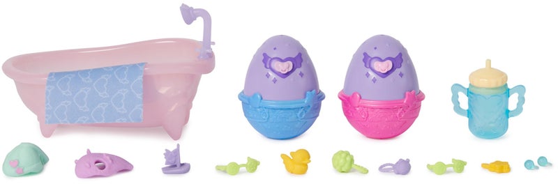 Hatchimals Alive, Make a Splash Playset with 15 Accessories, Bathtub, 2 Color-Change Mini Figures in Self-Hatching Eggs, Kids Toys for Girls and Boys - Image 4