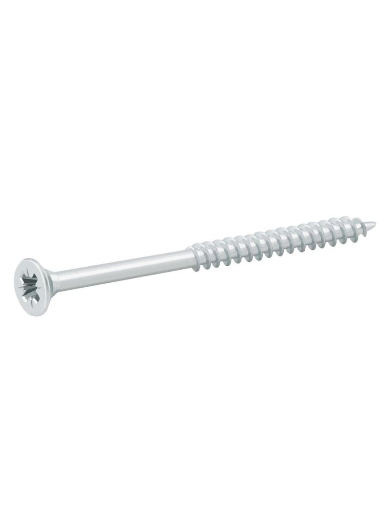 Zinc Plated Carbon Steel Wood Screw Pack 5 X 80 Mm 20 Piece