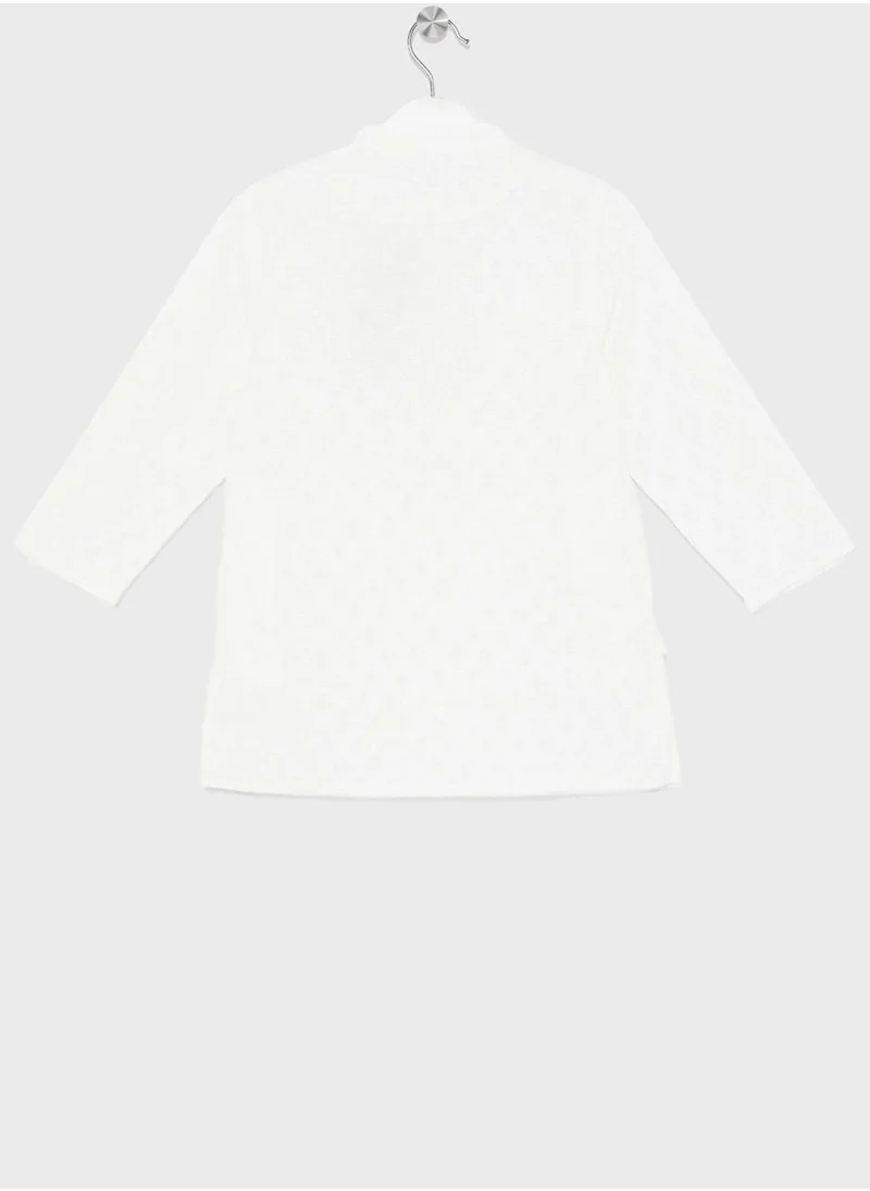 Fabindia Kids Plain Long Kurta