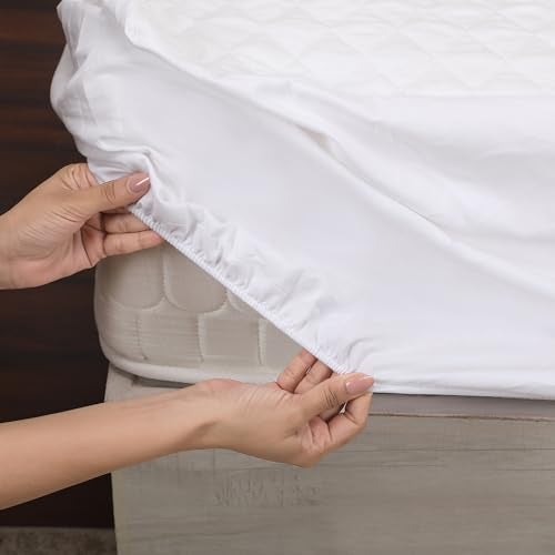 AVI Ultra Soft Waterproof Quilted Fitted Mattress Protector Queen Size Breathable Hypoallergenic Noiseless Bed Protector Mattresses Cover (Queen 60x72 inch | 5x6 ft, White) - Image 3