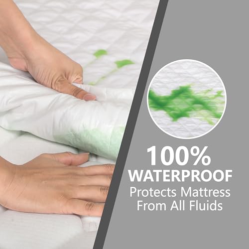 AVI Ultra Soft Waterproof Quilted Fitted Mattress Protector Queen Size Breathable Hypoallergenic Noiseless Bed Protector Mattresses Cover (Queen 60x72 inch | 5x6 ft, White) - Image 5