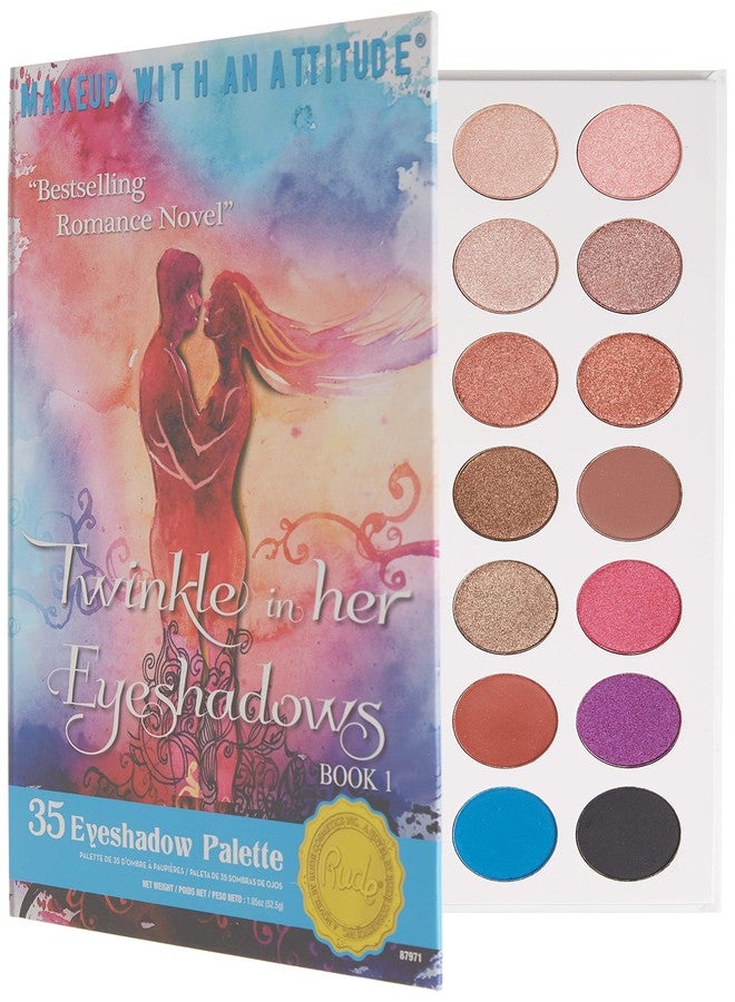 Rude Cosmetics Twinkle In Her 35 Eyeshadows Palette - Book 1 for Women - 1.34 oz Eye Shadow - Image 1