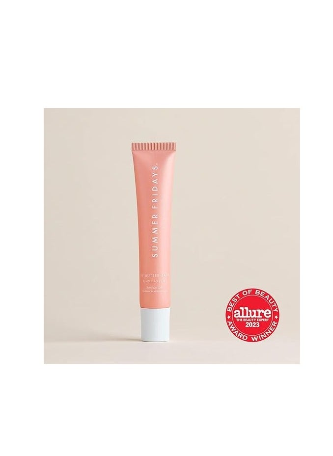 SUMMER FRIDAYS - Lip Butter Balm - Conditioning Lip Mask and Lip Balm for Instant Moisture, Shine and Hydration - Sheer-Tinted, Soothing Lip Care - Birthday Cake (.5 Oz) - Image 1