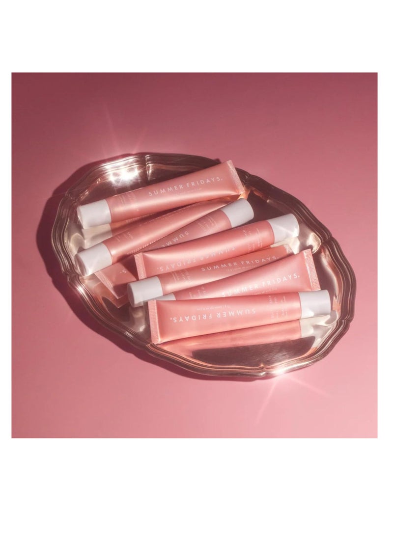 SUMMER FRIDAYS - Lip Butter Balm - Conditioning Lip Mask and Lip Balm for Instant Moisture, Shine and Hydration - Sheer-Tinted, Soothing Lip Care - Birthday Cake (.5 Oz) - Image 1