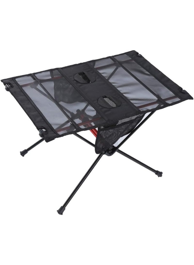 BlueFire Portable Folding Camping Table with Carry Bag & Cup Holders | Lightweight Aluminum Alloy Picnic Beach Hiking Mesh Side Table | 20kg Load Capacity, Compact for Outdoor Travel & Parties - Image 2