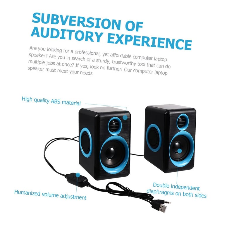 Mini USB Desktop Speakers with Surround Sound for Laptop PC Home Office 5V - Image 4