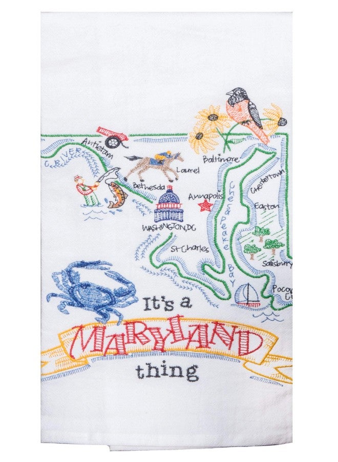 It's a State Thing Maryland Embroidered Flour Sack Towel