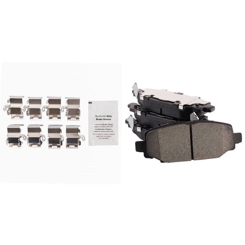 TRQ Rear Brake Pads Ceramic Compatible with 20182020 Jeep Wrangler