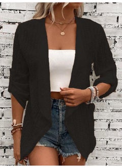 Generic Autumn And Winter European And American Temu Independent Station New Women's Clothing Solid Color Casual Cardigan Sleeve Button 