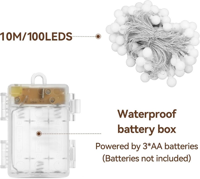 Proxima Direct Battery Fairy Lights 10m 100 LED with Remote Timer Function - Image 2