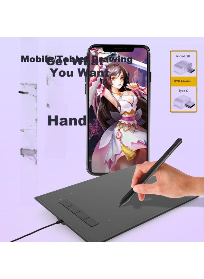 Hanvon Cool Learning Graphics Tablet Handwriting Board Drawing Board Electronic Drawing Board Computer Drawing Board Voice Version - Image 2