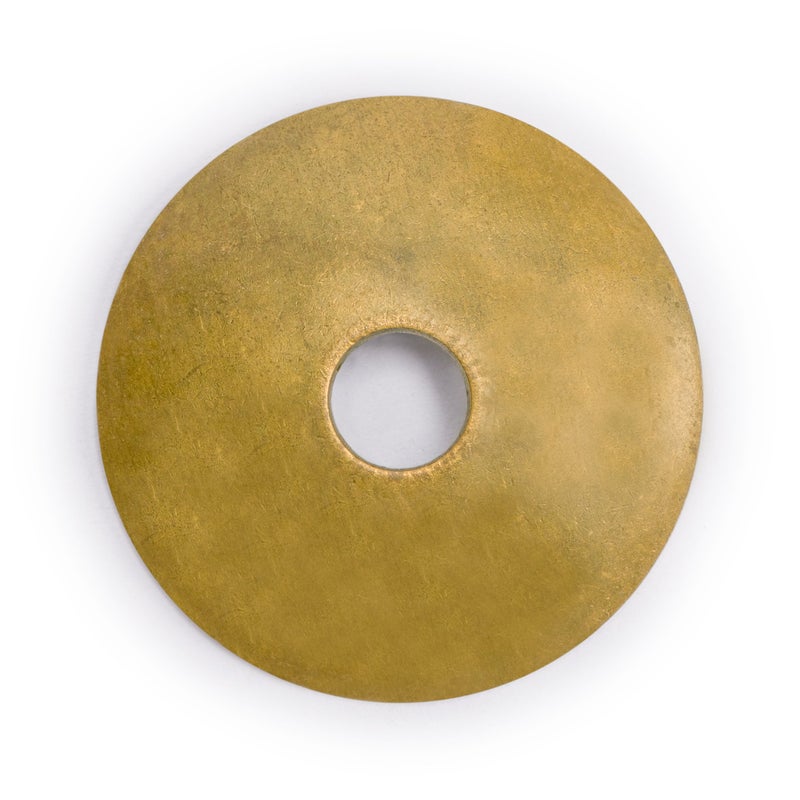 Hardware Philosophy Convex Round Brass Backplate Washers Hardware 12 Inches Set of 10 Architectural Interior Design Doors Furniture Cabinet Customization Hardware