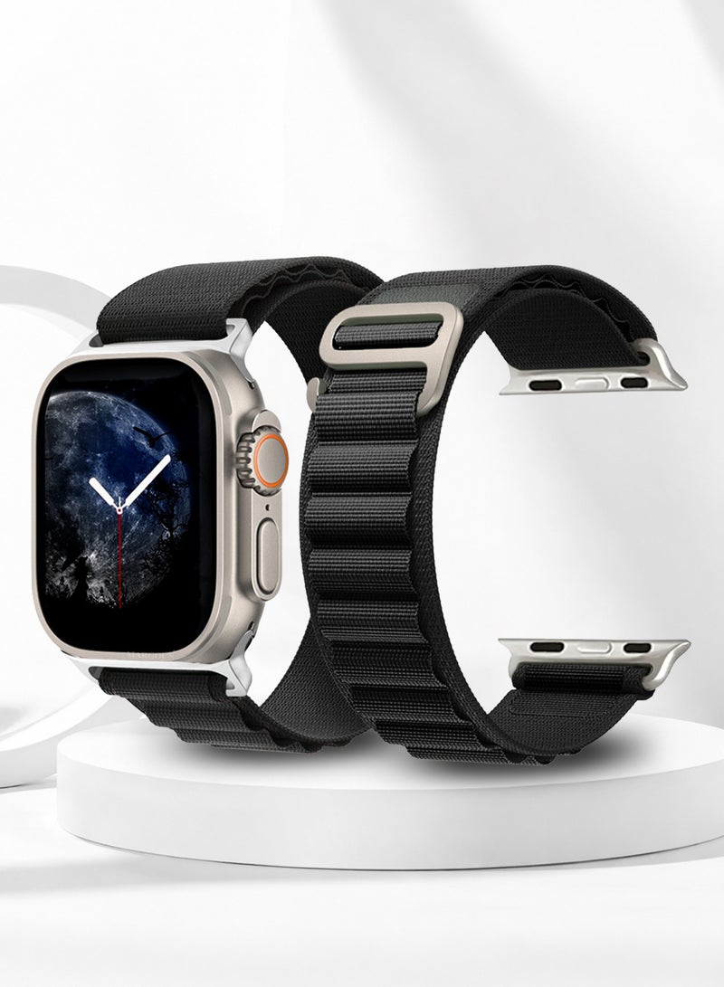 Alpine Loop Band For Apple Watch Band 49mm/45mm/44mm/42mm Nylon Woven Sport Strap Compatible with iWatch Series Ultra2/Ultra/8/7/SE/6/5/4/3/2/1 Adjustable Strap - Image 1