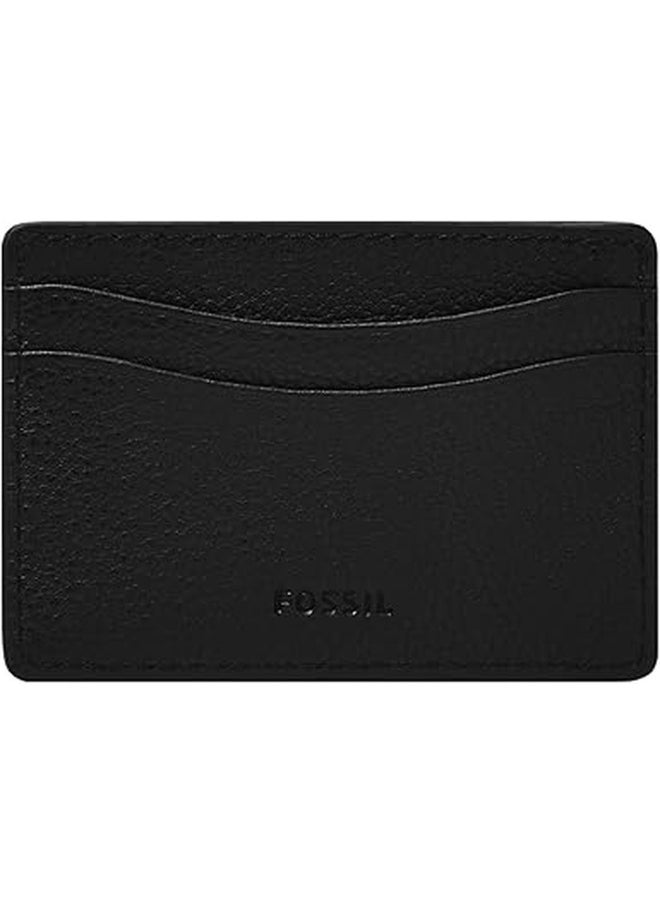 FOSSIL - Fossil Men's Leather Minimalist Card Case Front Pocket Wallet - Image 1