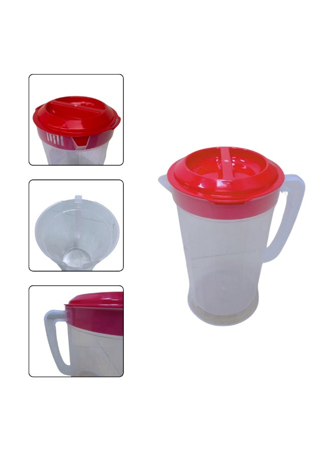 إس إن إتش إبريق ماء بغطاء ومقبض | إبريق مشروبات كبير للعصير والحليب والماء | مثالي للحفلات وتناول الطعام والاستخدام الخارجي | موزع مشروبات متين سعة 4.6 لتر | إبريق خالٍ من مادة BPA للمنزل والمطبخ | تصميم سهل الصب | حاوية متعددة الاستخدامات لتخزين السوائل - Image 2