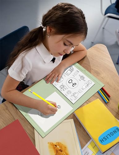 SUNEE Folders with Pockets (25 Pack, Pastel Colors), 2 Pocket Folders Fit Letter Size Paper, Paper File Folder for School Office Home Business - Image 3