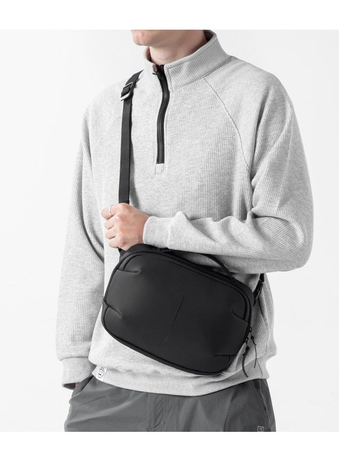 Mark Ryden MR-303 Crossbody Shoulder Bag for Men – Lightweight PU Water-Resistant Sling Bag with iPad Pocket, Hidden Zipper Compartment & Removable Strap – Compact Travel Organizer (Light Line Series)