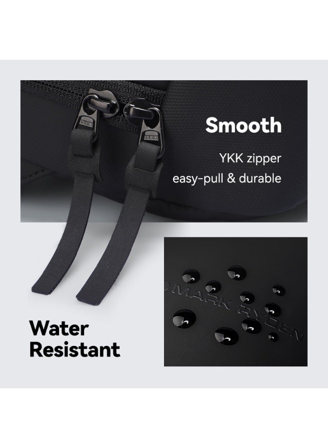 Mark Ryden MR-303 Crossbody Shoulder Bag for Men – Lightweight PU Water-Resistant Sling Bag with iPad Pocket, Hidden Zipper Compartment & Removable Strap – Compact Travel Organizer (Light Line Series)