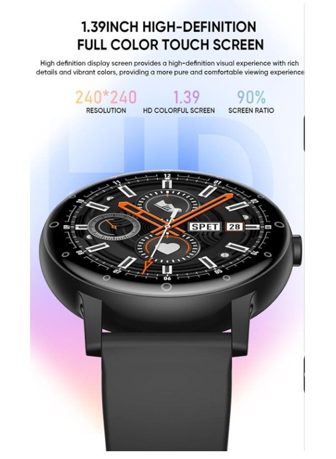 Men's Smart Watch Bluetooth Talk and Text, HD Fitness Tracker, Pedometer Waterproof Smart Bracelet - Image 2