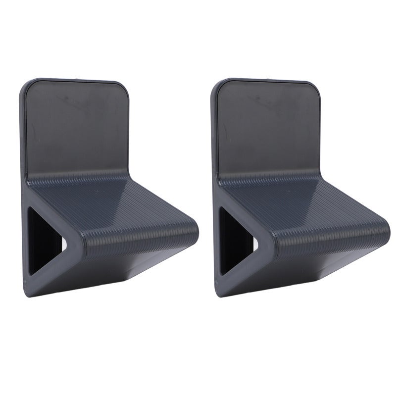 Shower Foot Rest: Gunmetal Gray No Drill Mount Anti Slip Pedal - Easy Installation Multifunctional Bathroom Accessory for Shaving Legs Shower Storage Home Use - Image 3