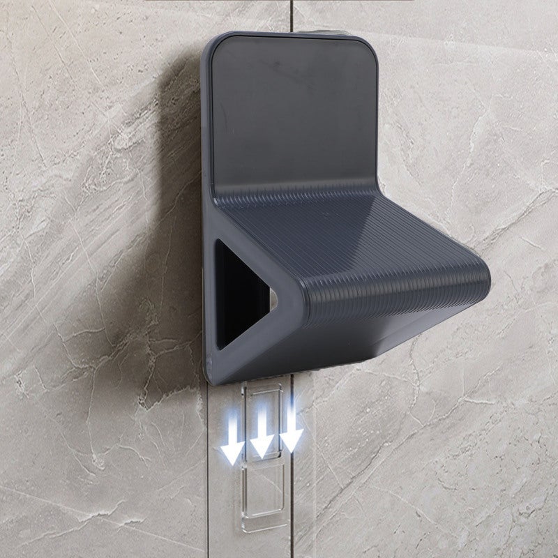 Shower Foot Rest: Gunmetal Gray No Drill Mount Anti Slip Pedal - Easy Installation Multifunctional Bathroom Accessory for Shaving Legs Shower Storage Home Use - Image 1