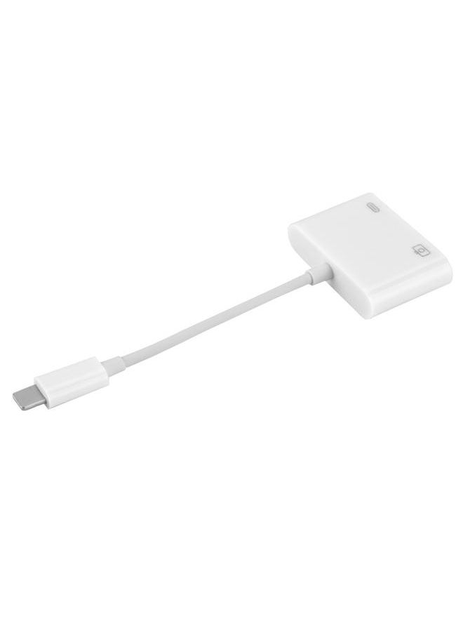 Thoraya - Lightning to USB 3.0 Camera Converter Data Sync Cable For Apple iPhone White - Image 1