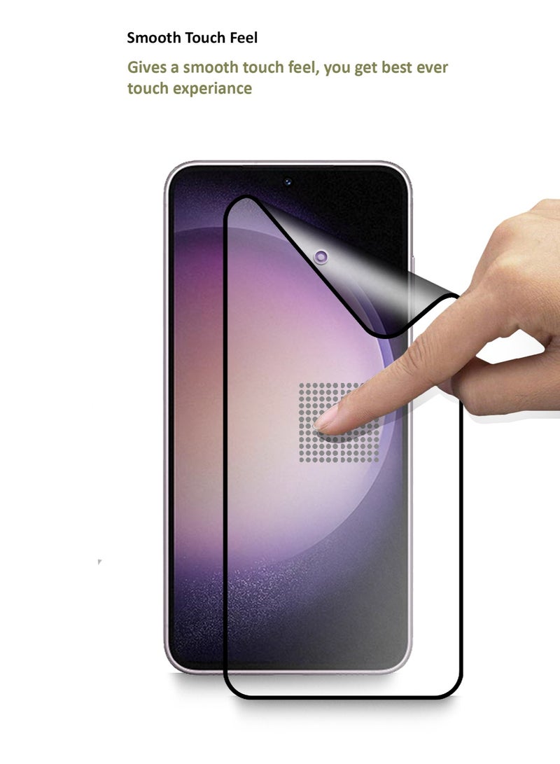 Wtech Nano Ceramic Anti Fingerprint Matte Screen Protector For Samsung Galaxy S23 / Samsung Galaxy S22 Clear/Black - Image 4