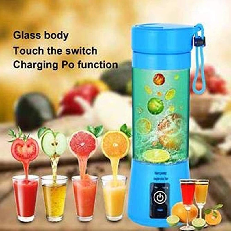 RADHEHUL Portable Juicer Bottle Blender Grinder Mixer 6 Blades Rechargeable Bottle With USB Cable Multi Colour Only For Soft Fruit Vegetable - Image 3