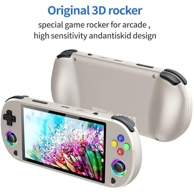 HANDHELD GAME CONSOLE 5 INCH DISPLAY, RETRO MINI GAMING CONSOLE WITH GAMEPAD, 11000+ GAMES, 64G, RGB JOYSTICKS, 3000MAH BATTERY, 30+ EMULATORS, HDMI, BLACK PORTABLE CONSOLE - Image 3