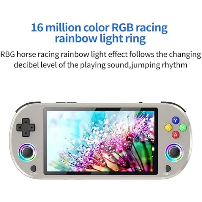 HANDHELD GAME CONSOLE 5 INCH DISPLAY, RETRO MINI GAMING CONSOLE WITH GAMEPAD, 11000+ GAMES, 64G, RGB JOYSTICKS, 3000MAH BATTERY, 30+ EMULATORS, HDMI, BLACK PORTABLE CONSOLE - Image 4