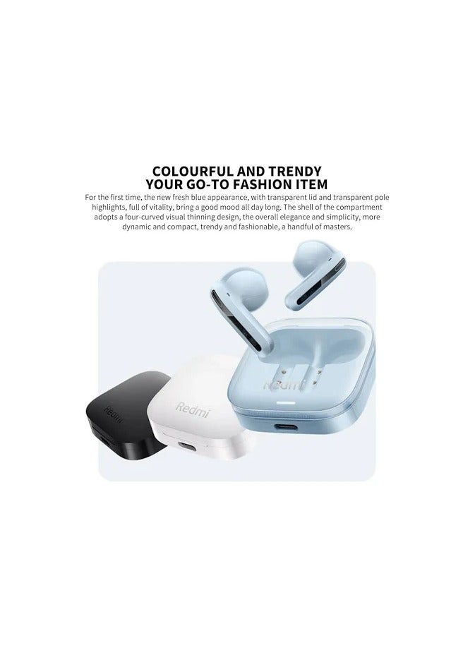 ريبنيو سماعات أذن Buds 6 Active Bluetooth V5.4 عمر البطارية 30 ساعة 5 أوضاع تعديل ميكروفون مزدوج مكالمات عالية الدقة سماعة رأس لاسلكية بيضاء - Image 4