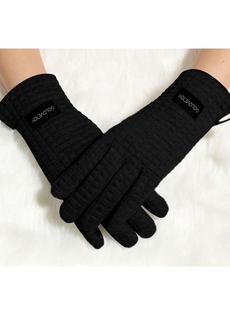 Golovejoy - Women's Warm Plush Windproof And Cold Proof Lovely Gloves - Image 1