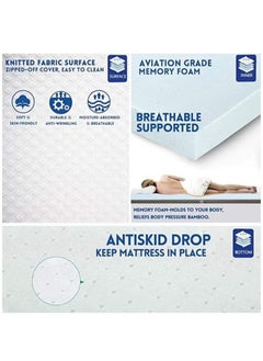 Galaxy Design Galaxy Design Memory Foam (Visco) Mattress Topper Height Of 5 Cm With Removable Knitted Fabric Cover (Queen 150 X 200cm)  - Image 1