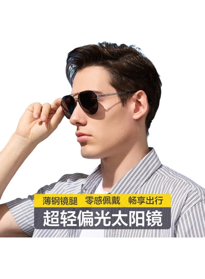 HLA Polarized Sunglasses Classic Aviator Sunglasses Men'S Driving Uv Protection Eyewear Silver - Image 2