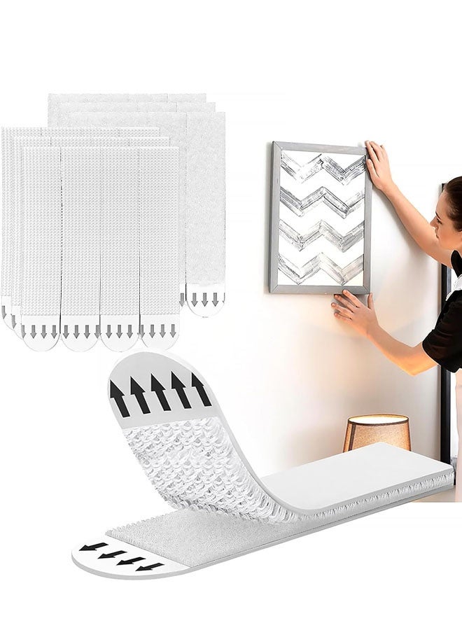 شرائط تعليق الصور شديدة التحمل، 12 زوجًا من الأشرطة اللاصقة القابلة للإزالة، شرائط تعليق الصور المقاومة للماء والخالية من الأضرار، شرائط لاصقة مقاومة للماء لتعليق الإطارات، 0.75 × 3.6 بوصة - Image 1