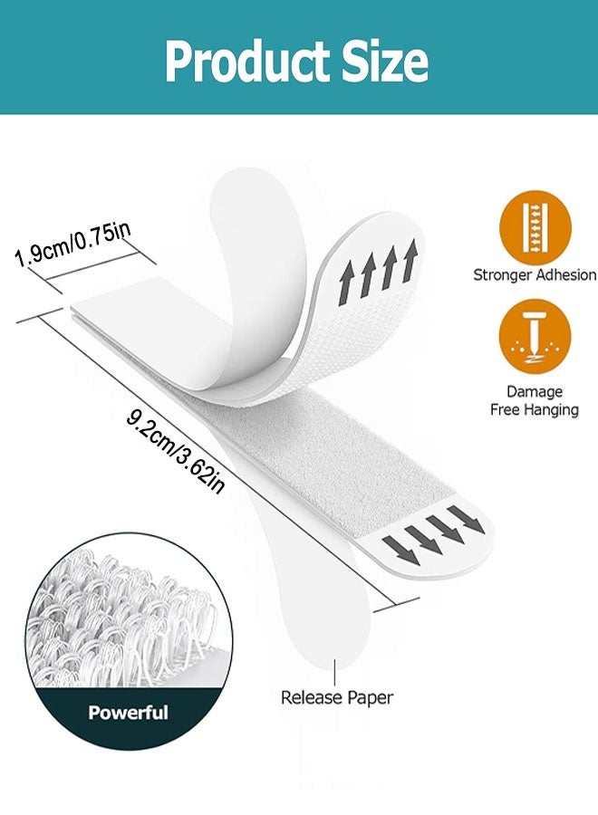 شرائط تعليق الصور شديدة التحمل، 12 زوجًا من الأشرطة اللاصقة القابلة للإزالة، شرائط تعليق الصور المقاومة للماء والخالية من الأضرار، شرائط لاصقة مقاومة للماء لتعليق الإطارات، 0.75 × 3.6 بوصة - Image 2