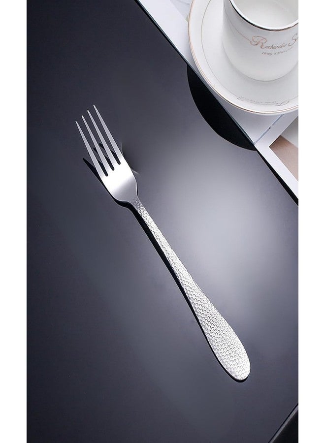 P Plus Fire Classic Small Forks, Ergonomic Handle & Durable Stainless Steel with Anti-Rust Finish, Elegant Flatware for Desserts, Snacks or Kids Meals (Small Fork, Silver, Pack of 12) - Image 5