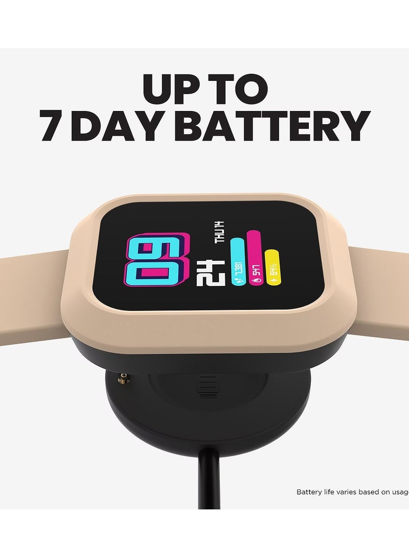 iTouch Unisex Interactive Flex Watch Black/Beige with  Interchangeable Silicone Strap, TF401A-G20 - Image 3