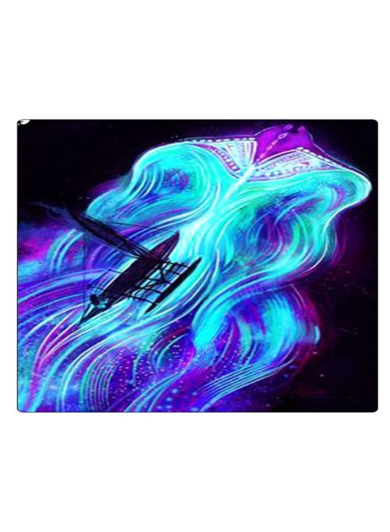 RKN Printed Anti-Slip Gaming Mouse Pad Black/Green/Purple