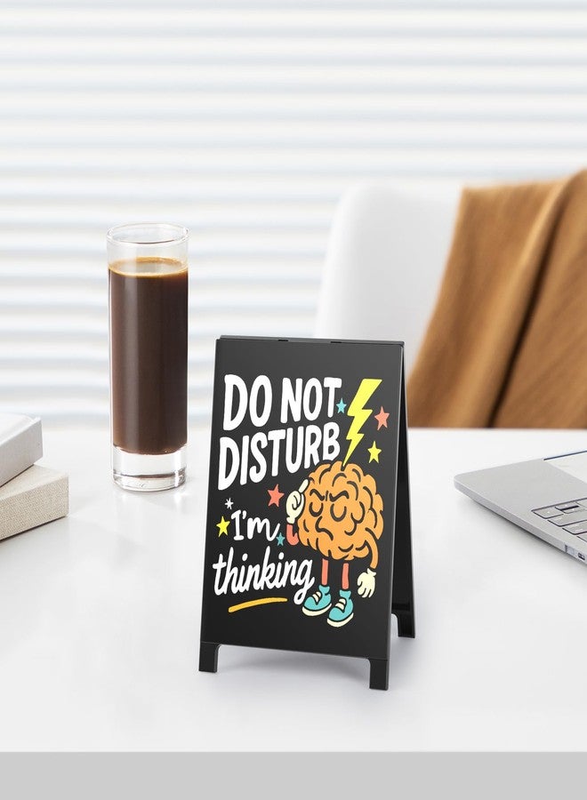 EXUBERIUM Funny Team Office Gifts - Do Not Disturb I'm Thinking Funny Desk Sign for Coworker Teammate Employee Boss Reminder Slogan Office Desk Sign Cubicle Decor for Birthday Christmas White Elephant Gifts - Image 4
