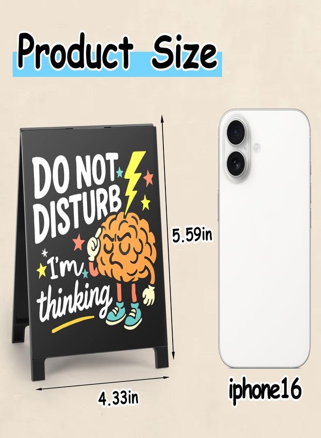 EXUBERIUM Funny Team Office Gifts - Do Not Disturb I'm Thinking Funny Desk Sign for Coworker Teammate Employee Boss Reminder Slogan Office Desk Sign Cubicle Decor for Birthday Christmas White Elephant Gifts - Image 2