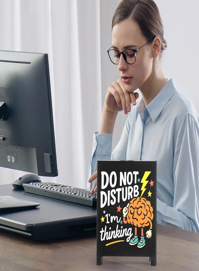EXUBERIUM Funny Team Office Gifts - Do Not Disturb I'm Thinking Funny Desk Sign for Coworker Teammate Employee Boss Reminder Slogan Office Desk Sign Cubicle Decor for Birthday Christmas White Elephant Gifts - Image 5