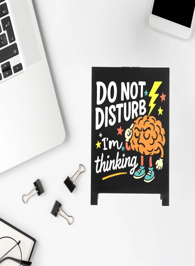 EXUBERIUM Funny Team Office Gifts - Do Not Disturb I'm Thinking Funny Desk Sign for Coworker Teammate Employee Boss Reminder Slogan Office Desk Sign Cubicle Decor for Birthday Christmas White Elephant Gifts - Image 3