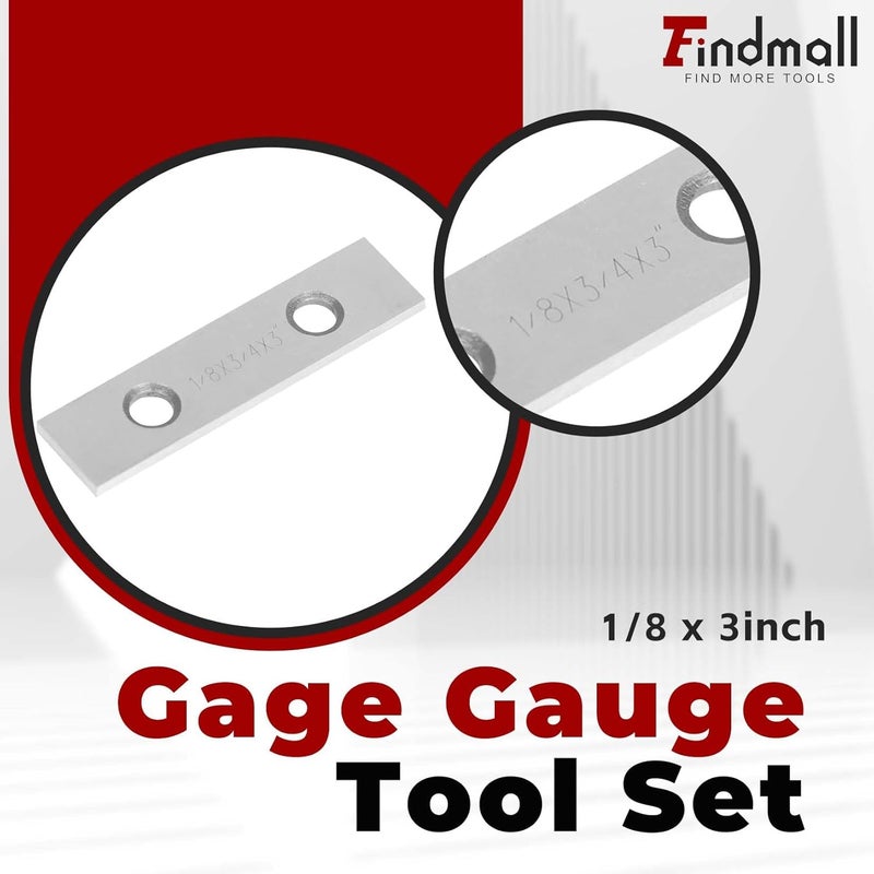 findmall 10 Pair 1/8 x 3 Accuracy Parallel Block Set .0002 Hardened Gage Gauge Tool Set - Image 3