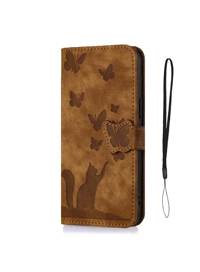 Zaboon Case For iPhone 11 Pro Max Butterfly Cat Embossing Flip Leather Phone Case - Image 2