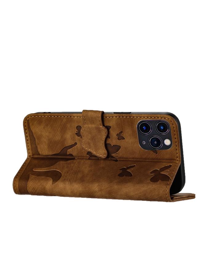 Zaboon Case For iPhone 11 Pro Max Butterfly Cat Embossing Flip Leather Phone Case - Image 5