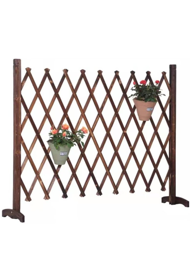 FFD Expandable Wooden Garden Fence 120x98x12cm- Portable and Versatile Wooden Wicker Fence for Home and Garden, Wall Hanging Wooden Fence for Decor and Plant Trellis Frame - Image 3