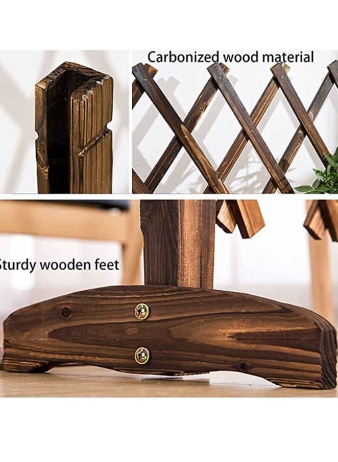 FFD Expandable Wooden Garden Fence 120x98x12cm- Portable and Versatile Wooden Wicker Fence for Home and Garden, Wall Hanging Wooden Fence for Decor and Plant Trellis Frame - Image 4