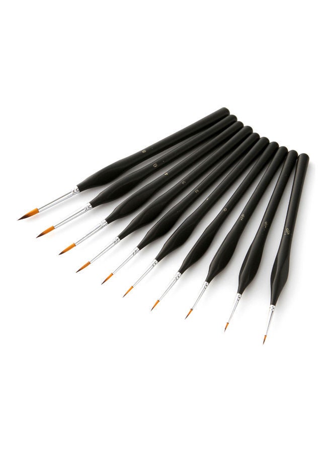 NIBEMINENT 10-Piece Professional Miniature Fine Artist Painting Brush Black - Image 3