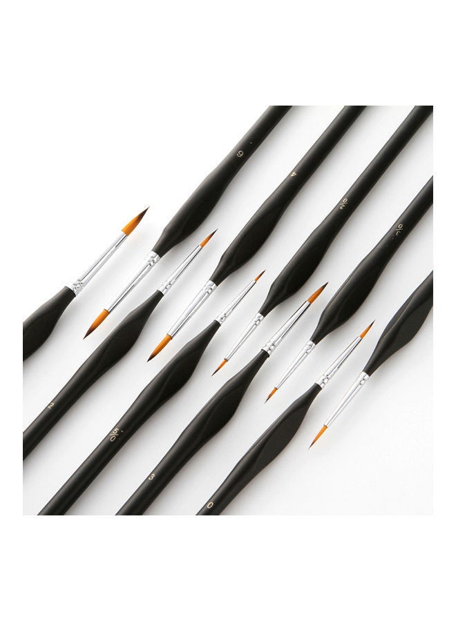 NIBEMINENT 10-Piece Professional Miniature Fine Artist Painting Brush Black - Image 4